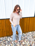 Round Neck Wool Ribbed Cardigan