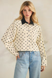 Polka Dot Contrast Jacket