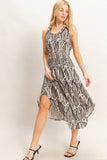 Sleeveless Smocked Waist Dress