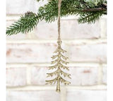 3.9" Gold Tree Ornament