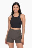 Ribbed Racerback Cropped Active Top