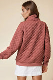 Funnel Neck Quilted Pull Over