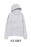 Fleece Relax Fit Zip Up Hoodie with Thumbholes