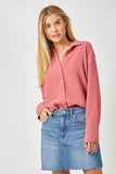 Textured Button Down Shirt