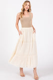 Tiered Silhouette Maxi Skirts