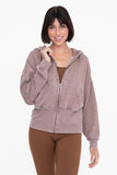 Fleece Hoodie Jacket with Tapered Sleeves