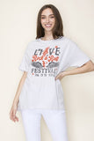 Live Rock and Roll Oversized Graphic Tee