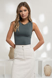 Reversible Knit Cropped Tank Top