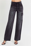 High Rise Wide Cargo Pocket Jeans