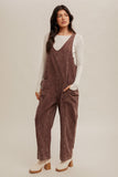 Snow Wash Corduroy Overalls