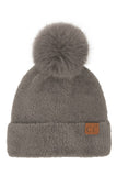 Plush Terry Chenille Pom Beanie