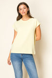 Round Neck Cloudy Knit Top