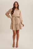 Pleated Mini Dress