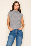 Mockneck Cozy Knit Crop Top