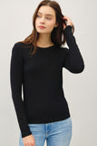 Ultra Soft Crewneck Long Sleeve Knit Top