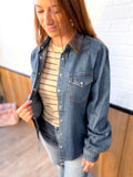Shirring Sleeve Relaxed Fit Shirt