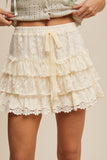 Flirty Lace Tiered Shorts