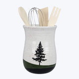 Ceramic Forest Retreat Tool  Holder w Tools