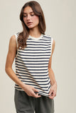 Striped Knit Muscle Tank