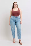 Judy Blue High Waist Panel Barrel Leg