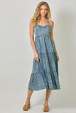 Washed Tencel Tiered Dress