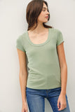 Basic Scoop Neck Baby Tee