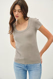 Basic Scoop Neck Baby Tee