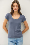 Basic Scoop Neck Baby Tee