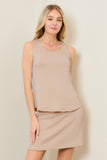 Techno Suave Pleat Back Sleeveless Top