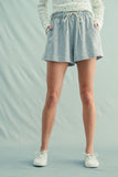 Side Floral Stripe Shorts