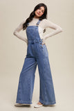 Denim Retro Wide Opening Overalls