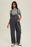 Square Neck Denim Overalls