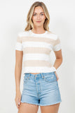 Striped Short Sleeve Top