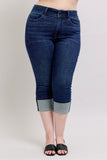 Curvy High Waist Double Waist Band Capri