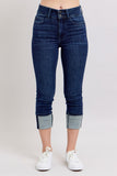 High Waist Double Waist Band Capri