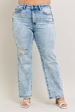 Curvy High Waist Mineral Wash 90's Straight Jean