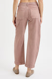 Tummy Control High Rise Crop Barrel Pants