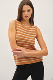 Chunky Knit Striped Sweater Tank
