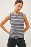 Chunky Knit Striped Sweater Tank