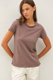 Short Sleeve Basic Slub Top