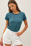 Short Sleeve Basic Slub Top