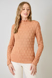 Lettuce Edge Textured Knit Top