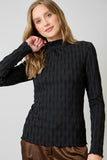 Lettuce Edge Textured Knit Top