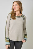 Raglan Sleeve Trim Detail Sweater
