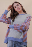 Oversized Striped Casual Knit Top