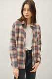 Classic Plaid Long Sleeve Button Up Top