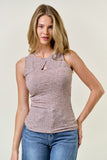 Cutout Rib Tank Top