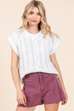 Cable Knit Sweater Vest