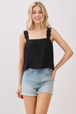 Scallop Shoulder Stray Detail Cami Top