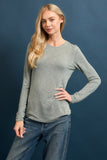Hacci Crew Neck Long Sleeve Top
